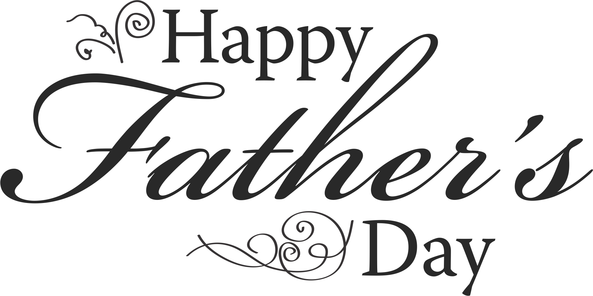 Happy Fathers Day Cursive Text